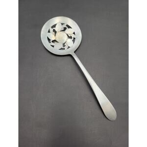 Rogers International Silver Co. TS Round Slotted Serving Spoon Vtg